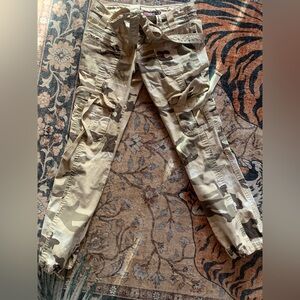 Tan Camouflage Cargo Pants